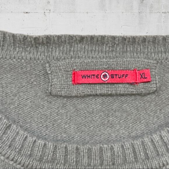 White Stuff Men's Crewneck 100% Lambswool Sweater Size XL Academia Neutral - Picture 8 of 9